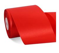 TONIFUL Red Satin Ribbon 3 Inch X 25yds Solid Silk Ribbons for Gift Wrapping, Craft, Floral Bouquets, Valentine's Day Christmas Party Wedding Decoration