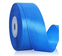TONIFUL Royal Blue Satin Ribbon 1 Inch X 25yds Solid Silk Ribbons for Gift Wrapping, Craft, Floral Bouquets Wrapping Birthday Gift Wrapping Valentine's Day Christmas Wedding Decoration