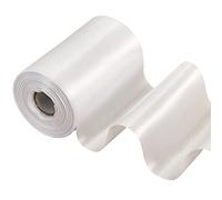 TONIFUL Wide satin ribbon-for Gift Wrapping Christmas Tree Halloween Thanksgiving Wedding Car Chair Pageant Sashes Grand Opening Festival Party Decor-White Ribbon-4 Inch x 22 Yards