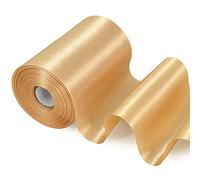 TONIFUL Wide satin ribbon-for Gift Wrapping Christmas Tree Halloween Thanksgiving Wedding Car Chair Pageant Sashes Grand Opening Festival Party Decor-Gold Ribbon-4 Inch x 11 Yards