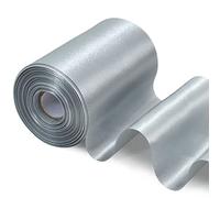 TONIFUL Wide satin ribbon-for Gift Wrapping Christmas Tree Halloween Thanksgiving Wedding Car Chair Pageant Sashes Grand Opening Festival Party Decor-Silver Ribbon-4 Inch x 22 Yards