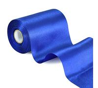 TONIFUL Wide satin ribbon-for Gift Wrapping Christmas Tree Halloween Thanksgiving Wedding Car Chair Pageant Sashes Grand Opening Festival Party Decor-Blue Ribbon-4 Inch x 22 Yards
