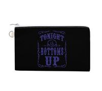 Tonight is Bottoms Up Coin Purse Fashion Canvas Pouch Portable Wallet Makeup Bag for Men Women