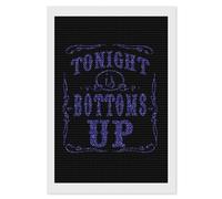 Tonight is Bottoms Up Diamond Painting Kits for Adults Full Round Dril Diamond Art for Home Wall Decor 8"x12"