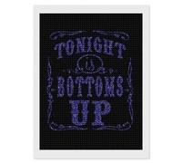 Tonight is Bottoms Up Diamond Painting Kits for Adults Full Round Dril Diamond Art for Home Wall Decor 12"x16"