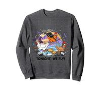 TONIGHT WE FLY chicken witch Halloween broomstick spooky fun Sweatshirt