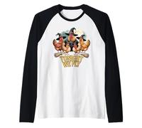 Tonight We Fly Chicken Witch Halloween Design Raglan Baseball Tee