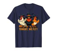 Tonight We Fly Funny Chicken Witch Halloween Costume T-Shirt