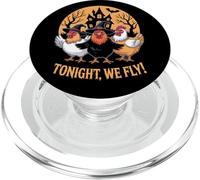 Tonight We Fly Funny Chicken Witches Halloween Humor PopSockets PopGrip for MagSafe