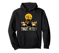 Tonight We Fly Funny Chicken Witches Halloween Humor Pullover Hoodie