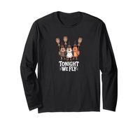 Tonight We Fly - Funny Halloween Witch Chicken Long Sleeve T-Shirt