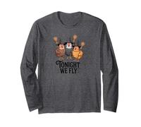 Tonight We Fly - Funny Halloween Witch Chicken Long Sleeve T-Shirt