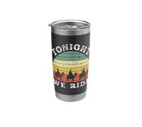 Tonight we Ride Epiphany Three Wise Men Retro Humor Stainless Steel Insulated Tumbler