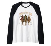 Tonight We Ride Three Wise Men Christmas Raglan Baseball Tee