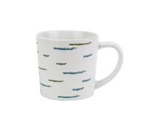 TONINMM coffee cups ceramic 380 ml Ceramic Coffee Mug, Blue-green linear patterns in four illustrated variants, for Coffee and Tea