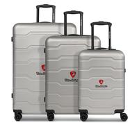 Tonino Lamborghini Bologna 4 wheels Suitcase set 3-piece silver colored