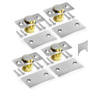 Tonitrui Silent Ball Catch, Adjustable Strong Magnet Door Catch,Using Noise Free, Replacing Door Ball Catch, with Identical Installation Dimension(4 Pack, Silver)