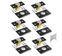 Tonitrui Upgraded Strong Magnetic Door Catch, Replacement for Traditional Door Ball Catch, Quite & Easy to Install, Use for Top of Door, Closet Door, 6 Pack, Black