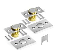 Tonitrui Upgraded Strong Magnetic Door Catch, Replacement for Traditional Door Ball Catch, Quite & Easy to Install, Use for Top of Door, Closet Door, 2 Pack, Silver