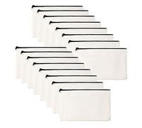 TONITTO 16 Pcs Canvas Zipper Pouch Bags for Travel, DIY Gifts