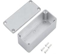 TONIXY 1 Pack 1590A Aluminum Electronics Enclosure Project Box Case, Silver Metal Diy Housing For Guitar Effect Pedal, 92X38X31Mm With Screws For Musicians And Hobbyists