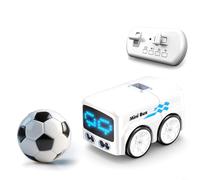 TONIXY 1 Pack Interactive Rc For Mini Bus With 4 Modes, Obstacle Avoidance Led Display, Voice Control Follow Line Toy, Type-C Charging Abs For Home Blue(White)