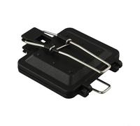 TONIXY 1 Pack Nonstick Sandwich Maker With Foldable Handle, Double Sided Camping Pie Iron For Outdoor Hiking, Aluminum Alloy And Stainless Steel, Black