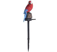 TONIXY 1 Pack Solar Statue Light, Realistic Resin Bird Floor Lamp With Even Glow, Red Garden Decor For Lawn Patio Walkway Driveway(Red)