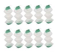 TONIXY 10 Pcs Three-Layer Lampshades For For Coleman For Polaris Xuefeng Gl-300A, Green Polyester Fiber Mesh Cover For Gas Kerosene Camping(Steel clip)