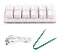 TONIXY 12-Key for MINI Mechanical Keyboard With Programmable Macro Shortcuts, Hot-Swappable Switches, Compact 130×55mm Layout(White Energy)