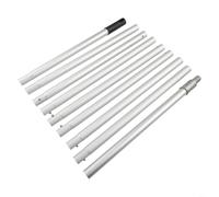 TONIXY 12Ft Aluminium Telescopic Pole 9 Sections Multi-Purpose Extendable Rod For High Ceilings Windows Fans Cleaning 3.6m Reach