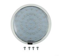 TONIXY 12V LED Roof Ceiling Interior Light For Camper Van Boat Caravan - Cold White 6500K, 46 LED Chrome Housing With ON/OFF Switch