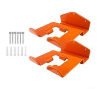 TONIXY 14-Piece Duty Wall Mount Lawn Trimmer Stand, Eater Hook Rack, For Garage Shed Storage, Yellow Garden Tool Organizer
