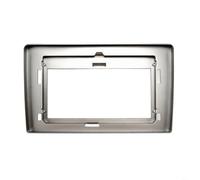 TONIXY 1Pc Silver Abs Navigation Dashboard Frame For For Toyota 2010-2018, 2Din Large Screen Retrofit Panel, Precise Fit Trim Kit For Car Audio Upgrade