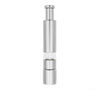 TONIXY 1Pcs Manual Pepper Grinder Stainless Steel One-Touch For Salt Sesame Spice Brushed Finish 6X1.1In Silver For Kitchen Travel
