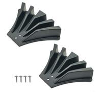 TONIXY 2 Pack Decorative Gutter Downspout Extension, Down Spout Extender, Stakes for Garden Lawn Maintenance Rainwater Management Tool(Black)
