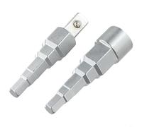 TONIXY 2-Pack Stepped Radiator Spanner Set, 10-21Mm Carbon Steel Socket Adaptor For 1/2 Inch Square Ratchet Handle, Fits Radiator Valve And Plumbing Fittings For Home