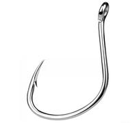 TONIXY 20Pcs Single Fishing Hooks, High Carbon Steel Barbed Lure Hook, Piercing Tip, For Carp Jigging, Silvery Tackle, For Lake River Angling(1#)