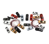 TONIXY 20x HO Scale Model Cars 1:87 Lighted Headlights for Railway Layout Scenery - Plastic for mini Vehicles with LED Lights for Diorama Building Kits