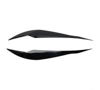 TONIXY 2Pcs Headlight Eyebrow Cover Trim,Carbon Fiber Pattern Black Eyebrow,For BMW 3 Series F30 2012-2018, ABS Plastic, Front Light Protection