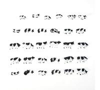 TONIXY 30Pcs 1:87 HO Scale Model Cows Painted Farm Animals for Railway Layout Diorama Scenery Plastic Livestock Figures Train Set Accessories Countryside Decoration