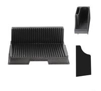 TONIXY 3D Printing Platform Stand for PEI Build Plate Storage, Dual-Zone Organizer with Tool Boxes for Spray Glue and Scrapers, Vertical Rack Holds 19-25 Boards, Black ABS Desktop(B)