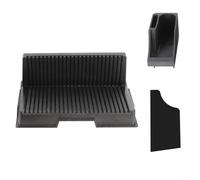 TONIXY 3D Printing Platform Stand for PEI Build Plate Storage, Dual-Zone Organizer with Tool Boxes for Spray Glue and Scrapers, Vertical Rack Holds 19-25 Boards, Black ABS Desktop(C)