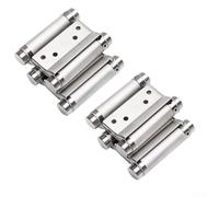 TONIXY 4 Pack Stainless Steel Self-Closing Rotary Hinge, Bi-Directional Adjustable Spring Design, Quiet Noise-Free Operation For Wood Metal Doors, Silver