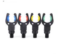 TONIXY 4pcs Carp Fishing Rod Rest Head U-Shape Non-Slip Butt Holder, for Alarm Bar Stable Grip ABS Plastic Blue Red Yellow Green 55x2cm