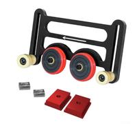 TONIXY 5Pcs Aluminium Alloy Roller Feeder With Double Bearing Wheels, Adjustable Height Push Block, For Table Saw Router Band Saw, Woodworking Jig Accessory, For Workshop