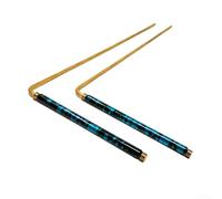 TONIXY 99.9% Pure Copper Dowsing Rods Set of 2, Retractable Brass Handle for Water Source Exploration, Treasure Hunting and Detecting Buried Objects(blue)