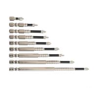 TONIXY 9Pc PH2 Magnetic Screwdriver Bit Set Long Shank Alloy Steel Anti-Slip for Drill and Driver Tool Accessory