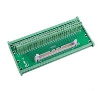 TONIXY Adapter Terminal Block - IDC-64P-C 64 Pin Green PVC Terminal Connector Board 183X87mm For Mitsubishi PLC & DIN Rail Industrial Control Systems