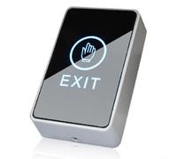 TONIXY Backlight Push Touch Exit Button Infrared Door Switch With Indicator Organic Glass Acrylic Panel PC Material For Access Control Systems 86X86mm 86X50mm Black(86 * 50mm)